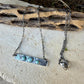 Larimar Bar Necklace • Sterling Silver Pendant • Paisley Southwestern Jewelry