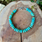 Kingman Blue Green Brown Turquoise Bracelet • Sterling Silver Southwest Style