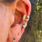 Apple Coral Ear Cuff • Sterling Silver Wide Band • Faux Conch • No Piercing • 4mm-5mm