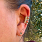 Apple Coral Ear Cuff • Sterling Silver Wide Band • Faux Conch • No Piercing • 4mm-5mm