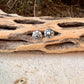Sterling Silver Sun Labret | Flat Back Stud | Cartilage Helix Tragus Earring | Single or Pair
