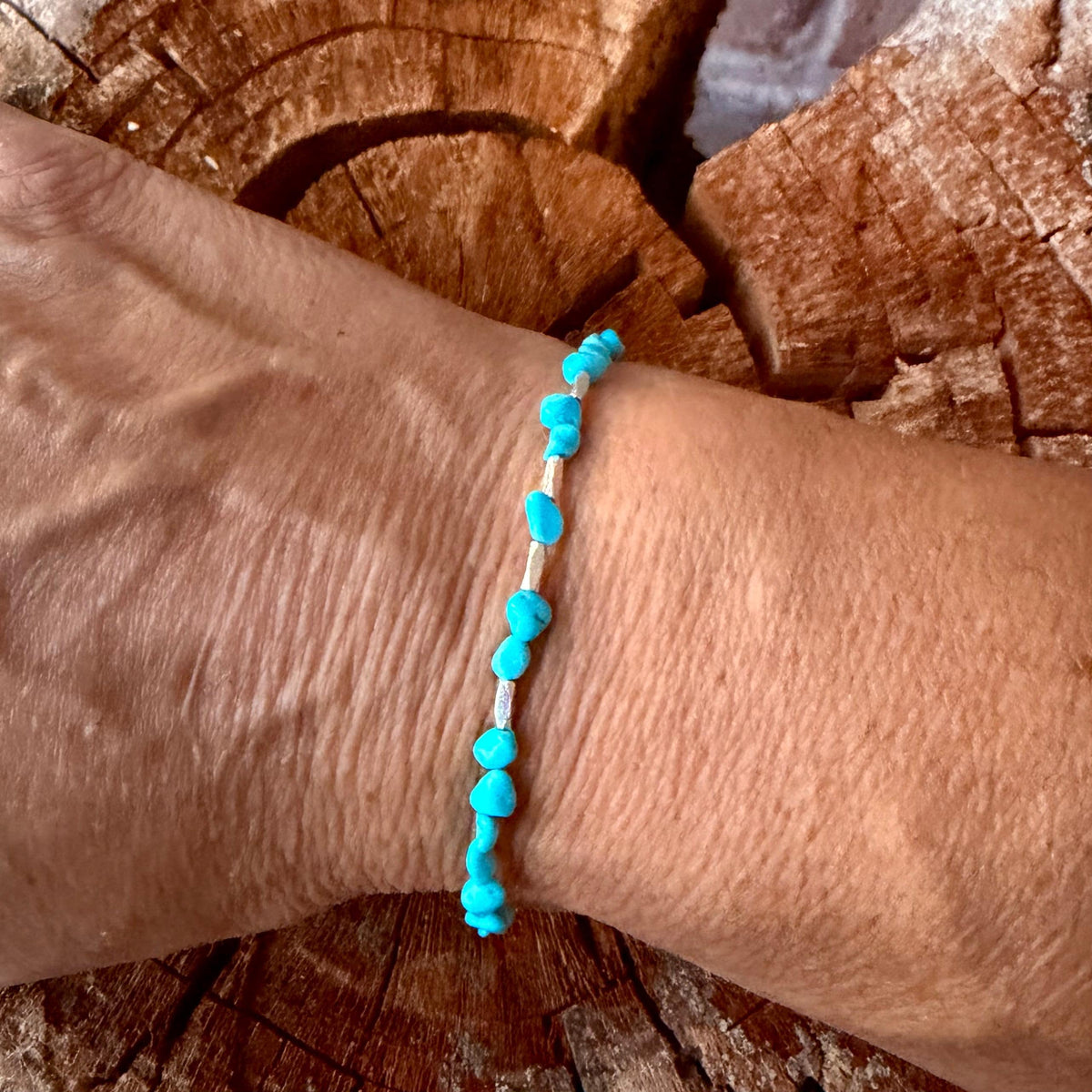 Genuine Turquoise Bracelet • Arizona Turquoise Bracelet • AAA Ithaca Peak Nugget Bracelet