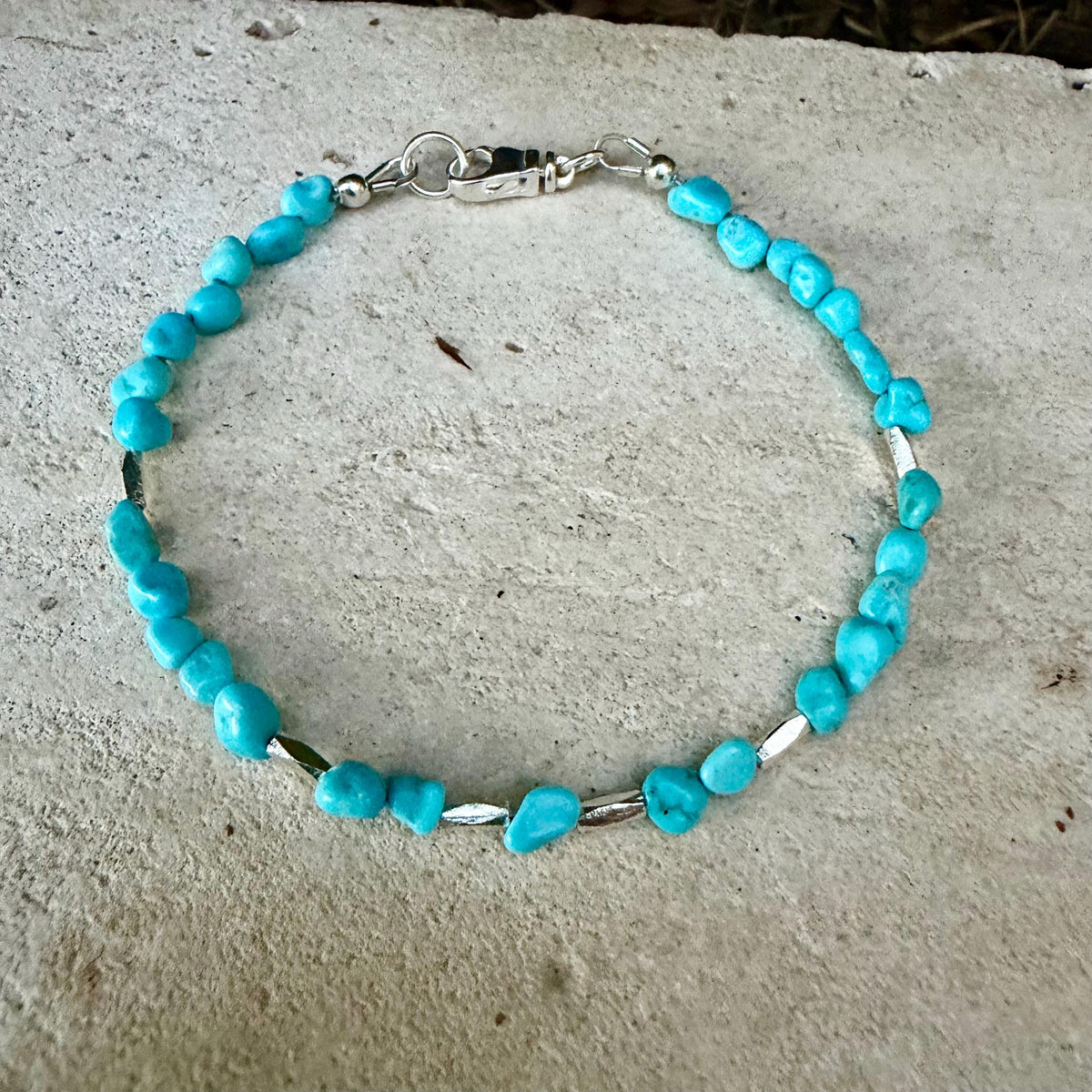 Genuine Turquoise Bracelet • Arizona Turquoise Bracelet • AAA Ithaca Peak Nugget Bracelet