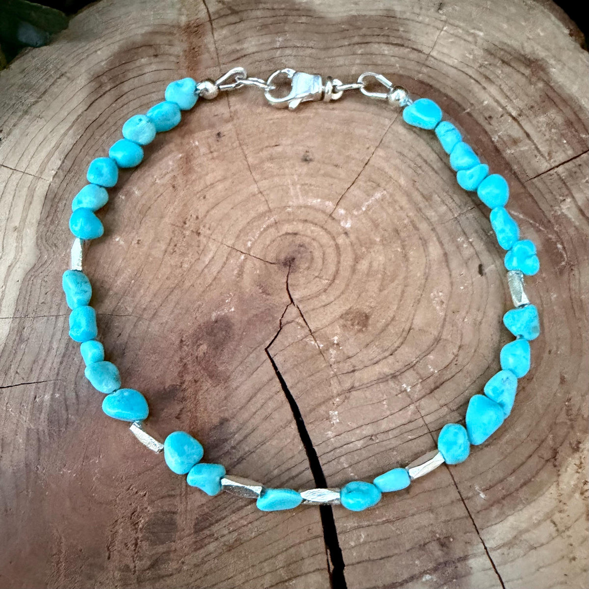 Genuine Turquoise Bracelet • Arizona Turquoise Bracelet • AAA Ithaca Peak Nugget Bracelet