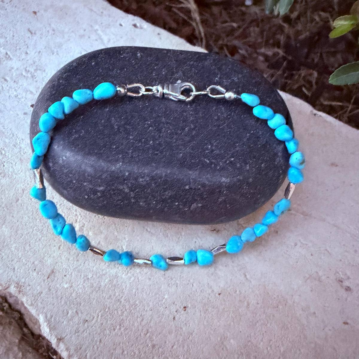 Genuine Turquoise Bracelet • Arizona Turquoise Bracelet • AAA Ithaca Peak Nugget Bracelet