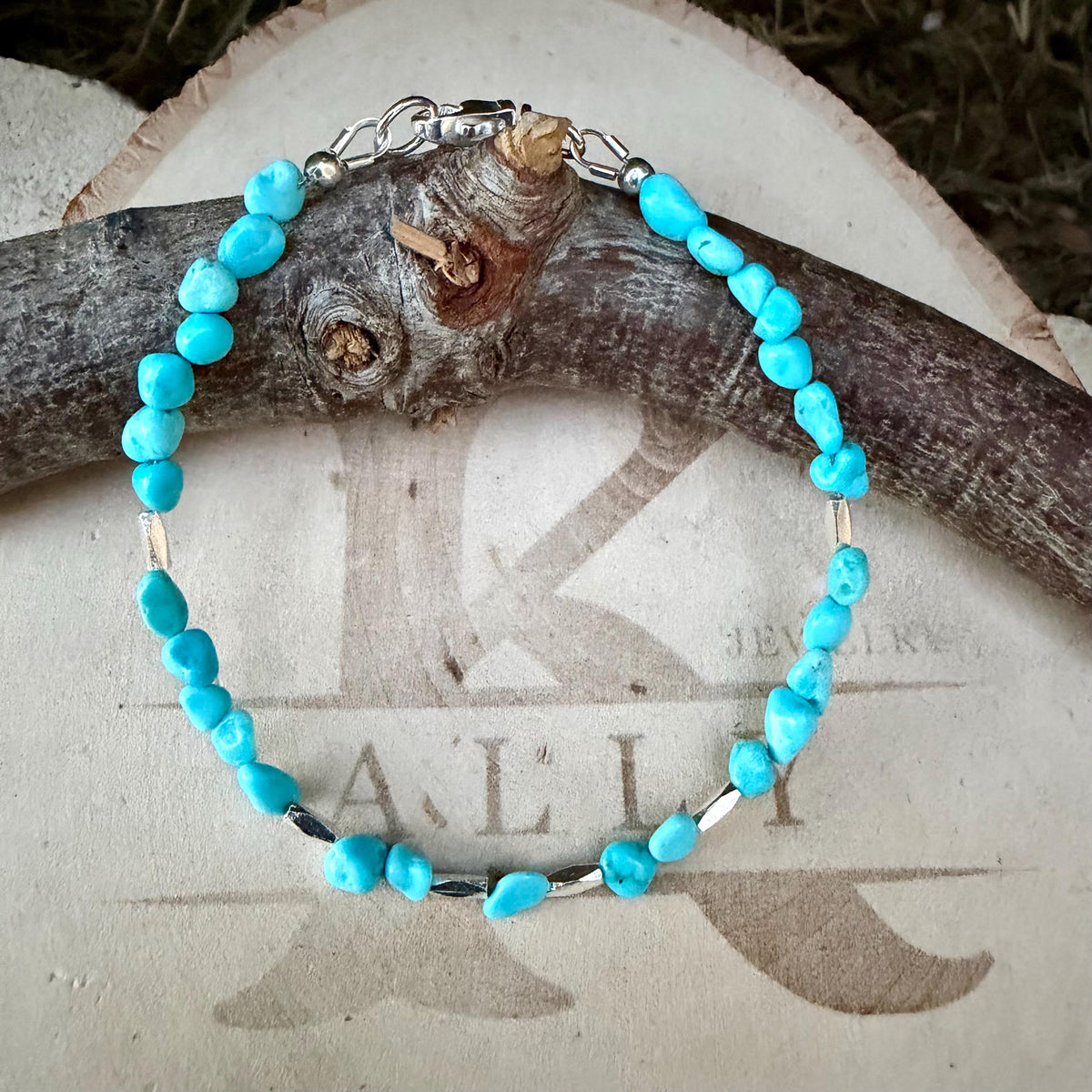 Genuine Turquoise Bracelet • Arizona Turquoise Bracelet • AAA Ithaca Peak Nugget Bracelet
