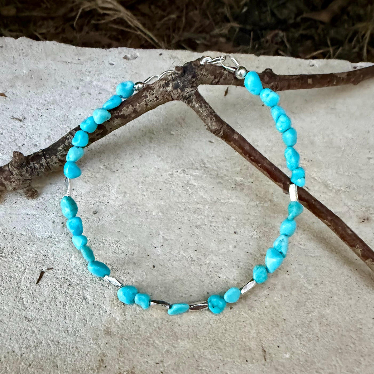 Genuine Turquoise Bracelet • Arizona Turquoise Bracelet • AAA Ithaca Peak Nugget Bracelet