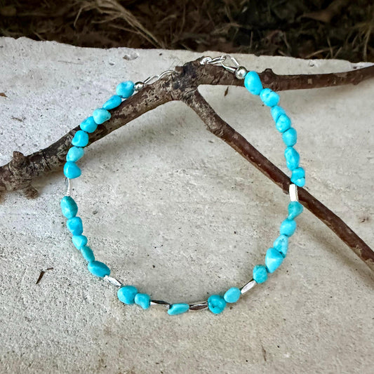 Genuine Turquoise Bracelet • Arizona Turquoise Bracelet • AAA Ithaca Peak Nugget Bracelet