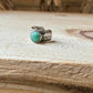 Number 8 Turquoise Ear Cuff • Sterling Silver Southwest Band • Faux Conch • No Piercing