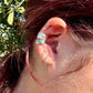 Sterling Silver Ear Cuff • Southwest Embossed Band • Faux Conch • No Piercing