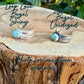 Number 8 Turquoise Ear Cuff • Sterling Silver Southwest Band • Faux Conch • No Piercing