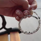 Rainbow Moonstone with Black Tourmaline Double Wrap Carbon Steel Memory Wire Bracelet, Gemstone Jewelry, Stretch Bracelet
